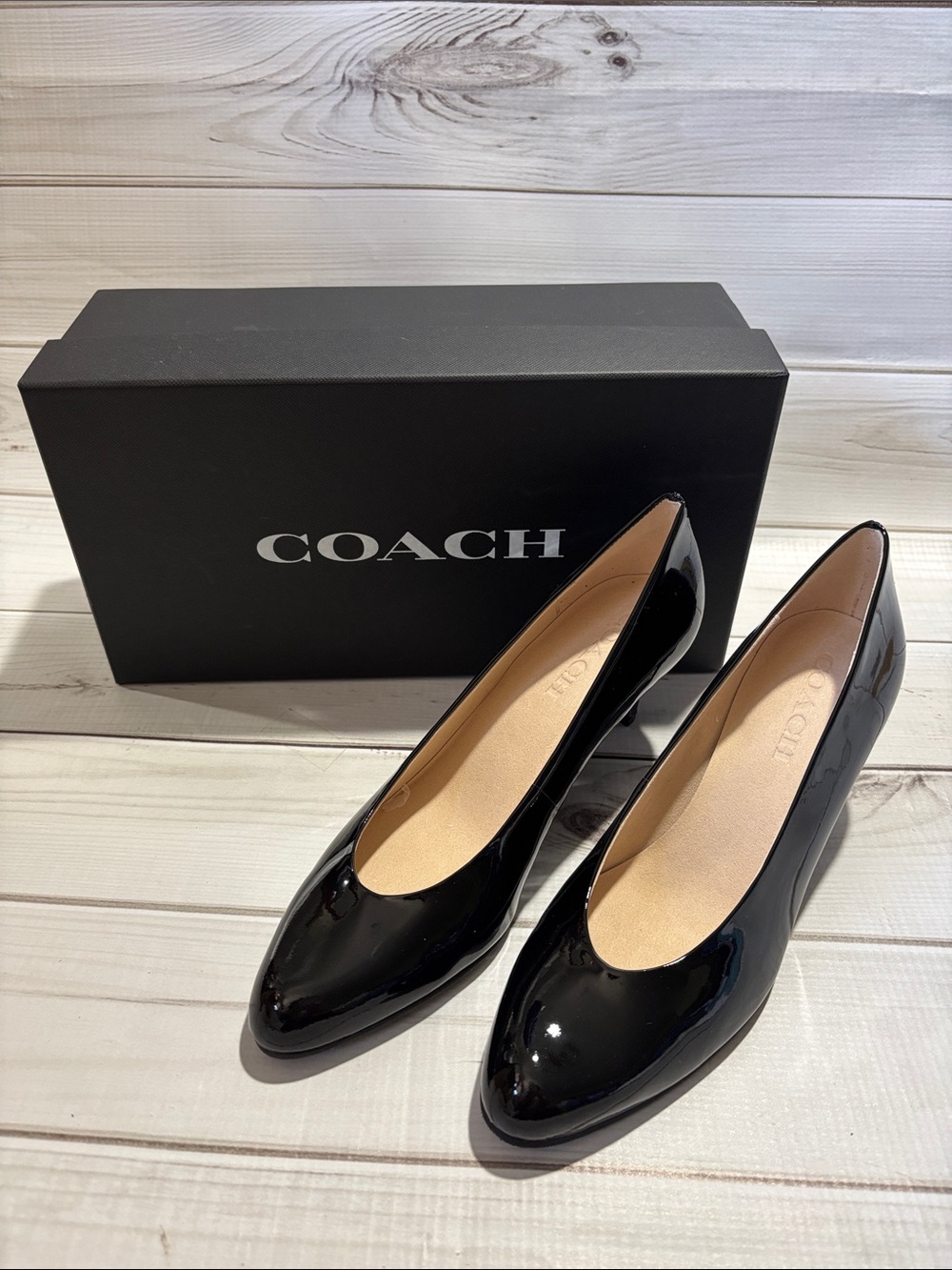Coach Black Patent Leather Women’s Pumps